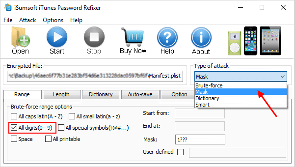 Select Brute-force attack