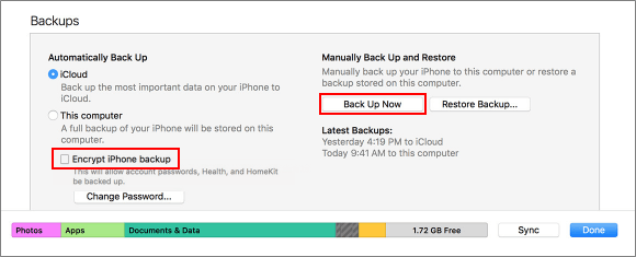 Do iTunes Backup again