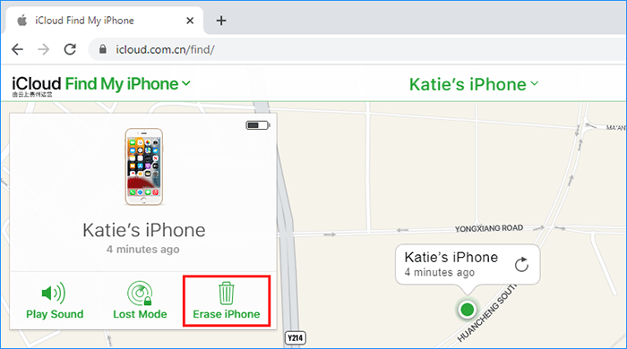 tap Erase iPhone