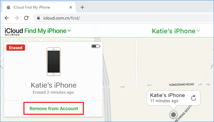 remove from account