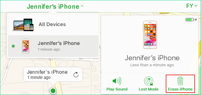 erase iPhone data