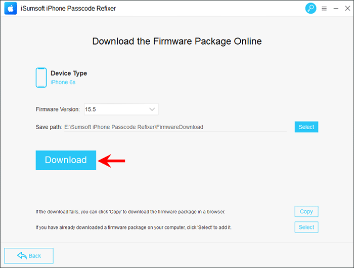 download firmware for iPhone