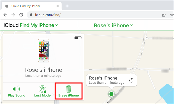 tap Erase iPhone