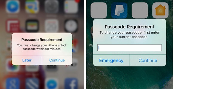 change passcode