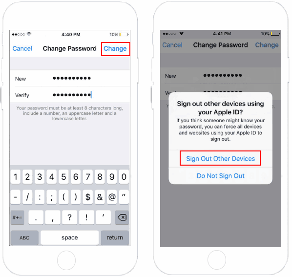 Change password