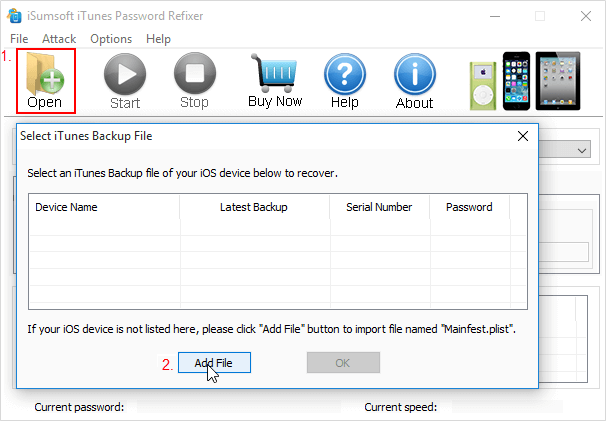 Import iTunes backup file