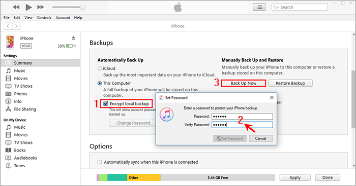 set new password