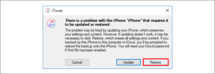 choose Restore