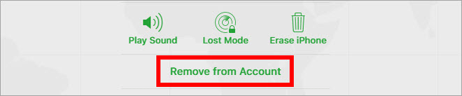 remove from account