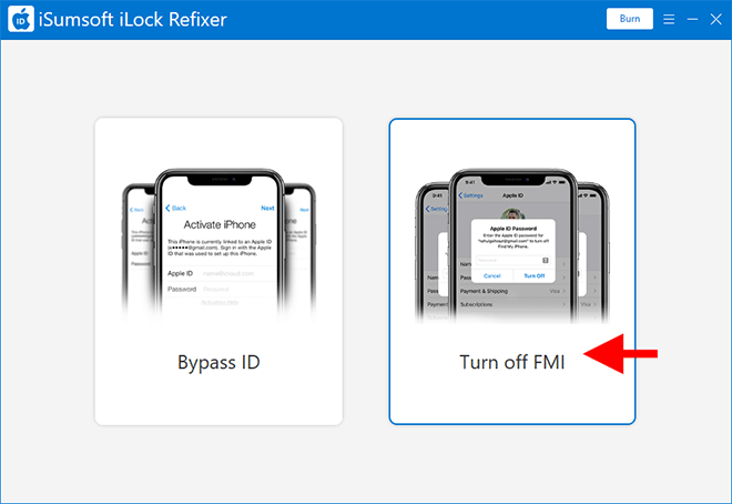 select Turn Off FMI