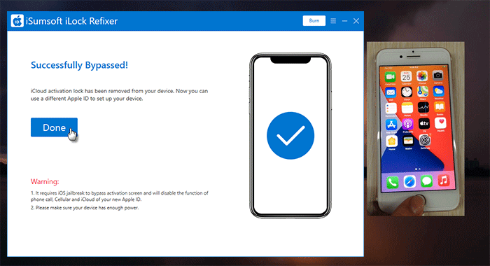 Apple ID bypassed successfully