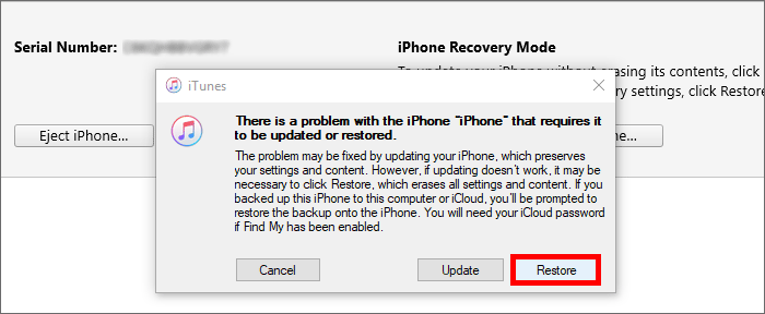 choose Restore