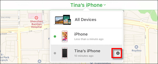 delete the iPhone