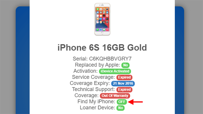 Find My iPhone is OFF
