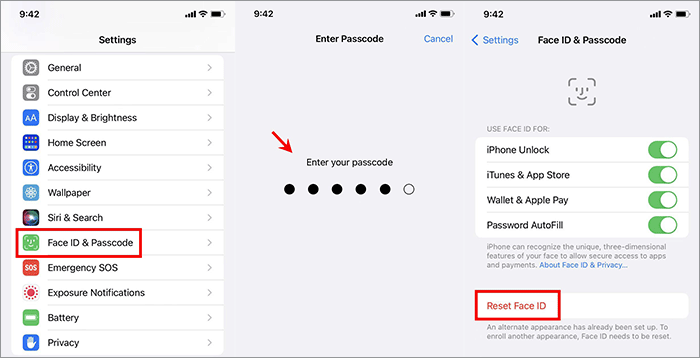 reset Face ID