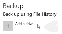 create file history backup