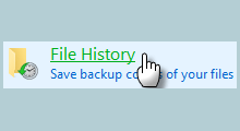 turn on File History