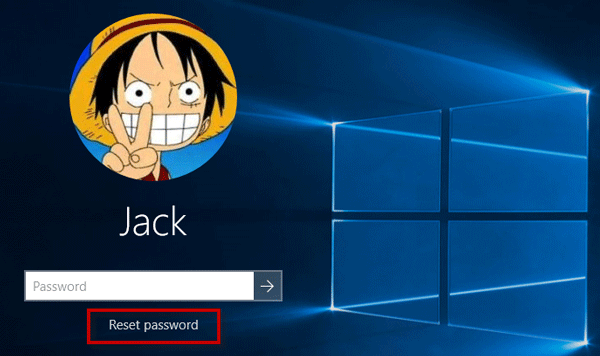 Reset Password link