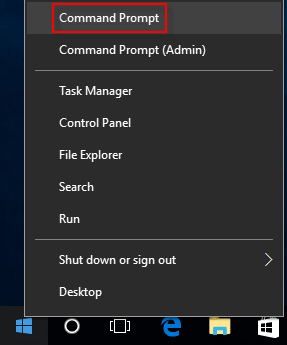 Open a command prompt