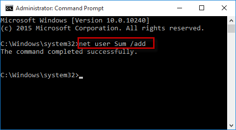 cannot add new user windows 10