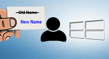 change account name on Windows 10 sign-in screen