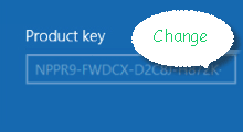 change Windows 10 product key