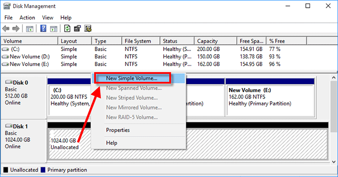 create a volume on nvme ssd