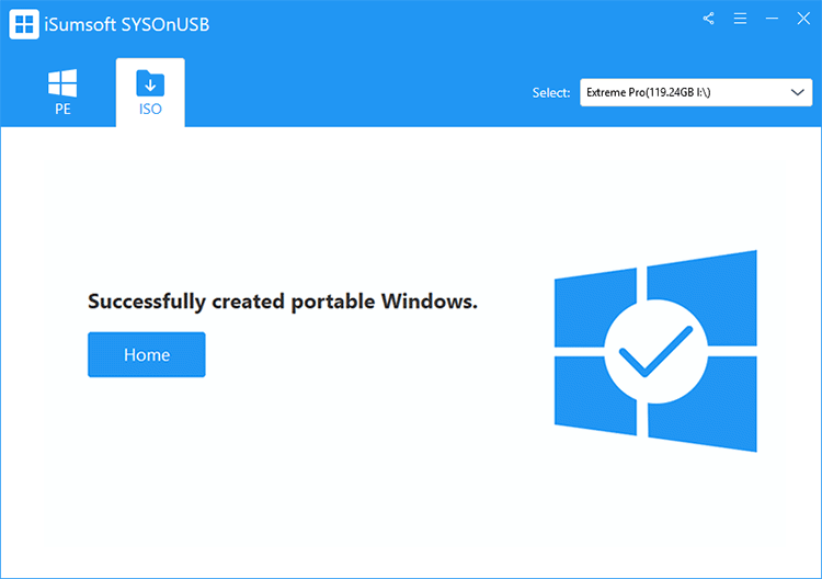 successfully created Windows To Go USB
