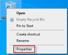 Open settings of properties