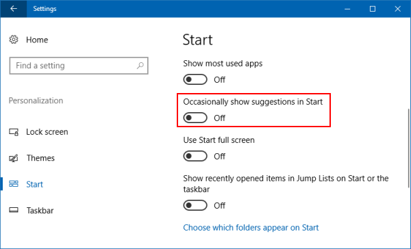 Remove Suggested app from Start menu