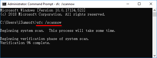 run system file checker scan