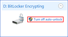 Enable BitLocker auto unlock