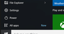 file explorer missing from start menu