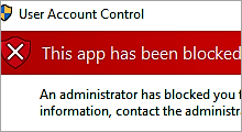 app has been blocked