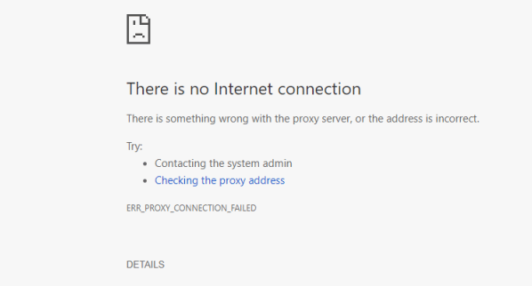 Proxy Server network error