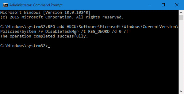 type command in Command Prompt