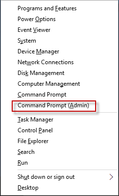 Open an elevated command prompt