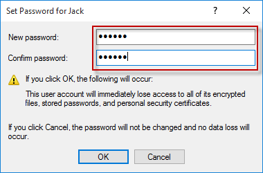 Type new password