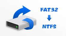 convert FAT32 to NTFS