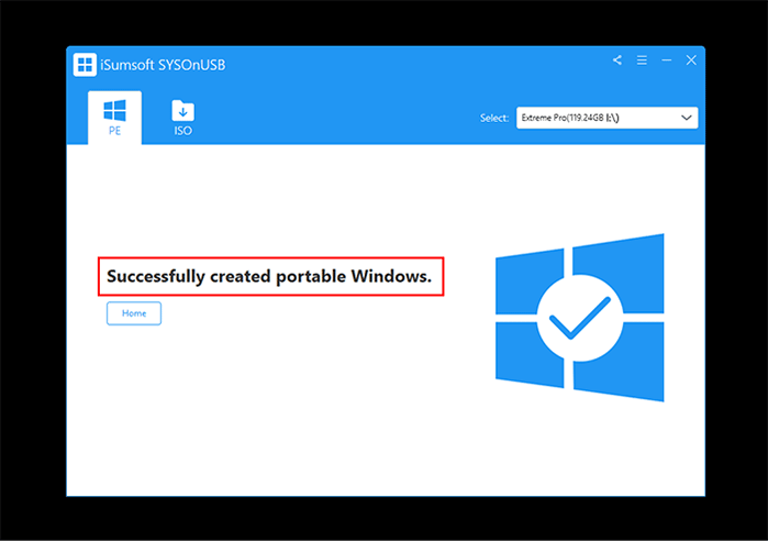 Windows Portable. Copy successfully. Портативная windows 10