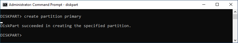 create another primary partition