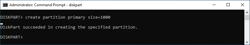 create a primary partition