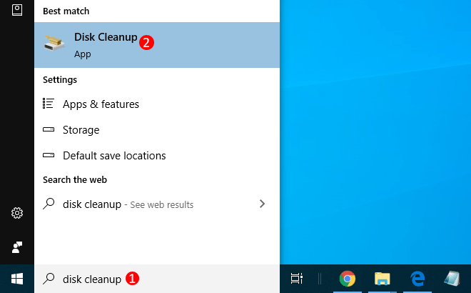 search Disk Cleanup