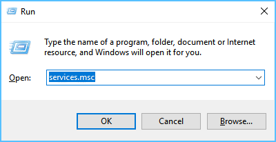 Open Windows Services Manger