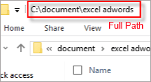 show full path of files in Windows 10