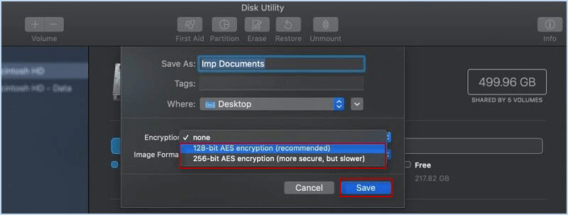 select 128-bit AES encryption/ 256-bit AES encryption 