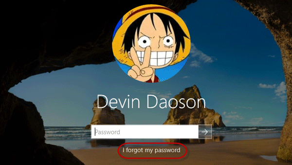 click i forgot my password link