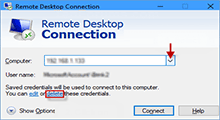 remove saved credentials for remote desktop connection
