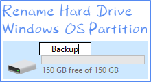 rename hard disk drive