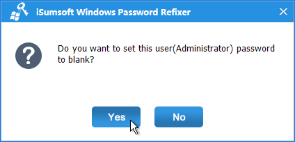 password administrator windows built reset yes blank